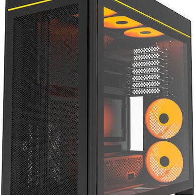 Montech HS01 PRO Gaming Midi Tower Κουτί Υπολογιστή με RGB Φωτισμό Μαύρο
