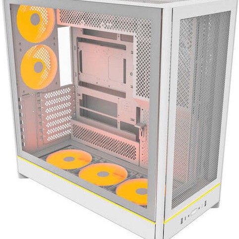 Montech HS01 PRO Gaming Midi Tower Κουτί Υπολογιστή με RGB Φωτισμό Λευκό