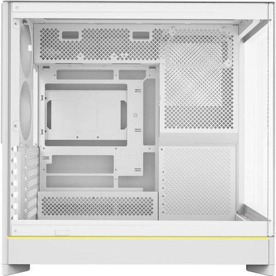 Montech HS02 Gaming Midi Tower Κουτί Υπολογιστή με Πλαϊνό Παράθυρο Λευκό