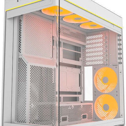 Montech HS02 PRO Gaming Midi Tower Κουτί Υπολογιστή με RGB Φωτισμό Λευκό