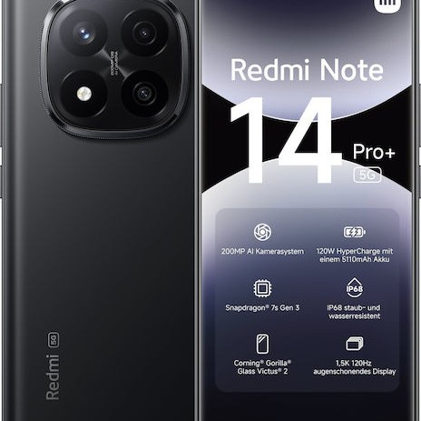 Xiaomi Redmi Note 14 Pro+ 5G Dual SIM (12/512GB) Midnight Black