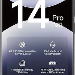 Xiaomi Redmi Note 14 Pro 5G Dual SIM (12/512GB) Midnight Black