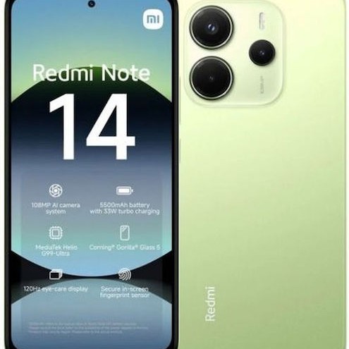 Xiaomi Redmi Note 14 4G Dual SIM (6/128GB) Lime Green