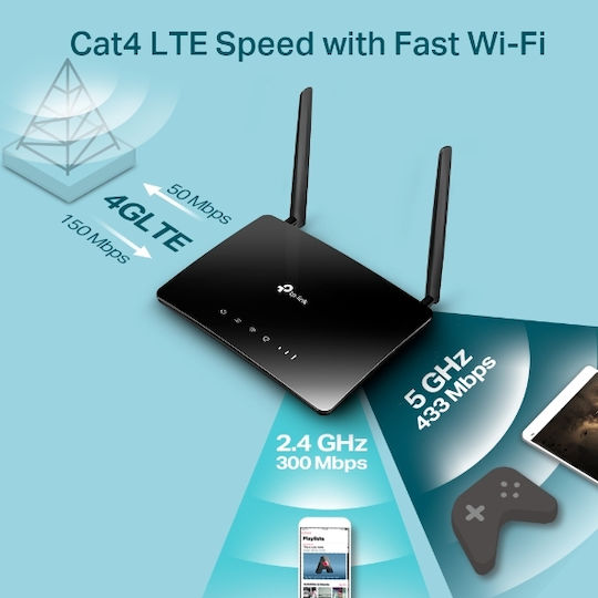 TP-LINK Archer MR200 v6 Ασύρματο 4G Mobile Router Wi‑Fi 5 με 4 Θύρες Ethernet