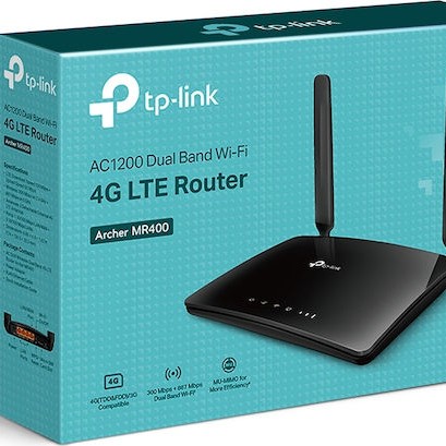 TP-LINK Archer MR400 v4 Ασύρματο 4G Mobile Router Wi‑Fi 5 με 3 Θύρες Ethernet