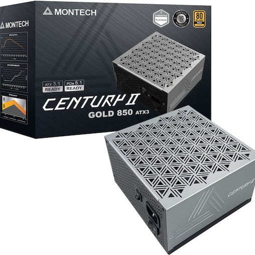 Montech Century II 850W Γκρι Τροφοδοτικό Υπολογιστή Full Modular 80 Plus Gold