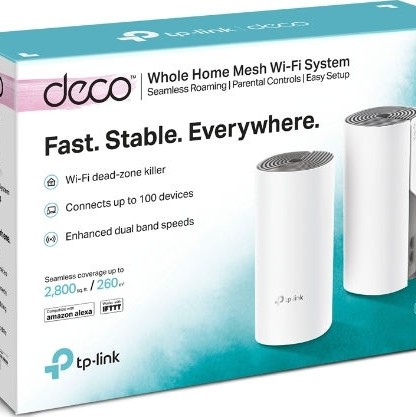TP-LINK Deco E4 v1 WiFi Mesh Network Access Point Wi‑Fi 5 Dual Band (2.4 & 5GHz) σε Διπλό Kit
