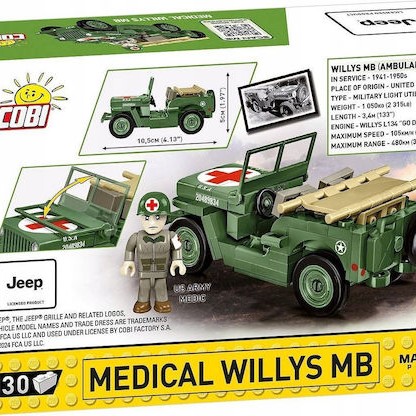 Cobi Τουβλάκια Medical Willys MB για 6+ Ετών 130τμχ
