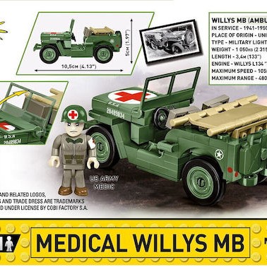 Cobi Τουβλάκια Medical Willys MB για 6+ Ετών 130τμχ