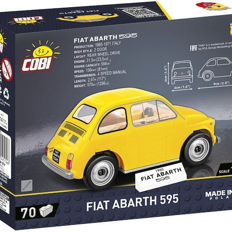 Cobi Τουβλάκια Fiat Abarth 595 για 6+ Ετών 70τμχ