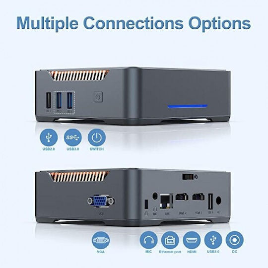 SNUNMU Mini PC (Celeron Dual Core N3350/4GB DDR4/64GB SSD/W10 Pro)