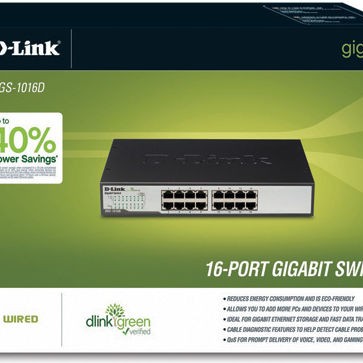 D-Link DGS-1016D/E Unmanaged L2 Switch με 16 Θύρες Ethernet