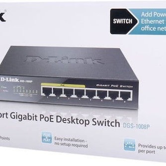 D-Link DGS-1008P Unmanaged L2 PoE Switch με 8 Θύρες Gigabit (1Gbps) Ethernet