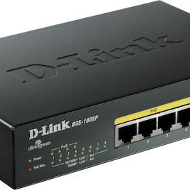 D-Link DGS-1008P Unmanaged L2 PoE Switch με 8 Θύρες Gigabit (1Gbps) Ethernet