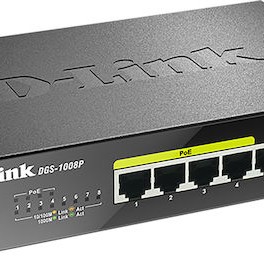 D-Link DGS-1008P Unmanaged L2 PoE Switch με 8 Θύρες Gigabit (1Gbps) Ethernet
