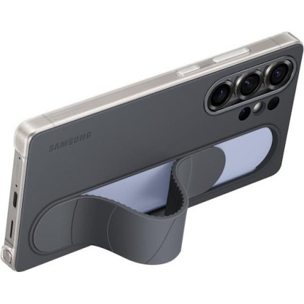 Samsung Standing Grip Back Cover Σιλικόνης Μαύρο (Galaxy S25 Ultra)