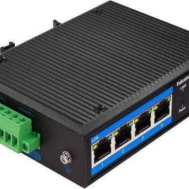 LogiLink NS204 Unmanaged L2 Switch με 4 Θύρες Gigabit (1Gbps) Ethernet και 1 SFP Θύρα