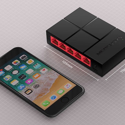 Mercusys MS105G v1 Unmanaged L2 Switch με 5 Θύρες Gigabit (1Gbps) Ethernet