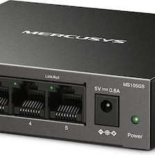 Mercusys MS105GS v1 Unmanaged L2 Switch με 5 Θύρες Gigabit (1Gbps) Ethernet