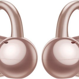Huawei FreeClip Earbud Bluetooth Handsfree Ακουστικά με Αντοχή στον Ιδρώτα και Θήκη Φόρτισης Ροζ Χρυσά