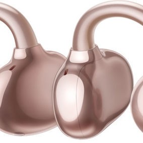 Huawei FreeClip Earbud Bluetooth Handsfree Ακουστικά με Αντοχή στον Ιδρώτα και Θήκη Φόρτισης Ροζ Χρυσά