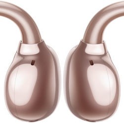 Huawei FreeClip Earbud Bluetooth Handsfree Ακουστικά με Αντοχή στον Ιδρώτα και Θήκη Φόρτισης Ροζ Χρυσά