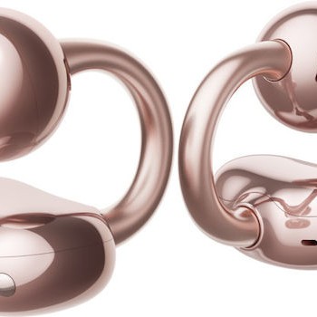 Huawei FreeClip Earbud Bluetooth Handsfree Ακουστικά με Αντοχή στον Ιδρώτα και Θήκη Φόρτισης Ροζ Χρυσά