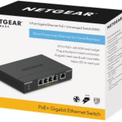 NetGear GS305PP Unmanaged L3 PoE+ Switch με 5 Θύρες Gigabit (1Gbps) Ethernet