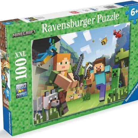 Παιδικό Puzzle XXL Minecraft για 6+ Ετών 100pcs Ravensburger