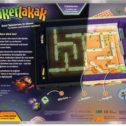 Επιτραπέζιο Παιχνίδι Cockroach Glow In Dark για 1-4 Παίκτες 5+ Ετών (GER) Ravensburger