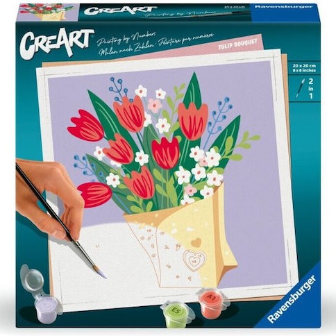 Ravensburger Creart Paint By Numbers Adults Tulip Bouquet