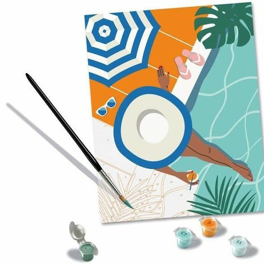 Ravensburger Creart Paint By Numbers Adults Relaxing Moments By Pool