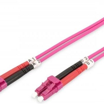 Digitus Καλώδιο Οπτικής Ίνας LC-LC 10m Ροζ