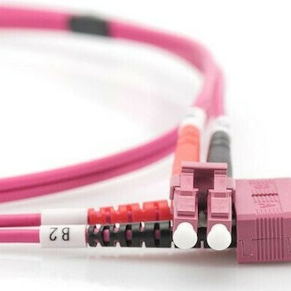 Digitus Οπτικό LC-SC Cable 3m Ροζ