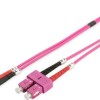 Digitus Οπτικό LC-SC Cable 1m Ροζ