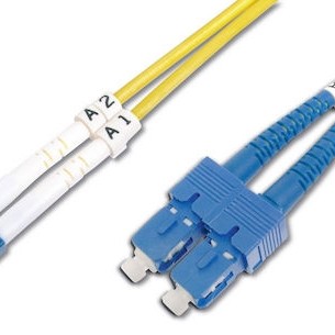 Digitus Καλώδιο Οπτικής Ίνας LC-SC 1m Κίτρινο