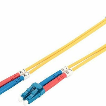 Digitus Καλώδιο Οπτικής Ίνας LC-LC 10m Κίτρινο