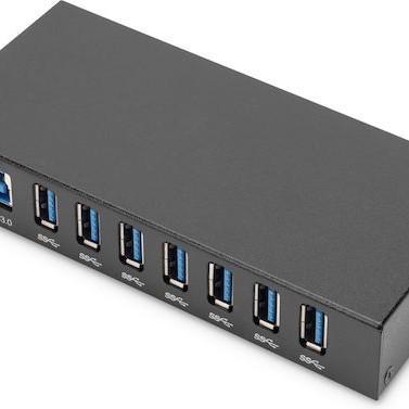 Digitus USB 3.0 Hub 8 Θυρών με σύνδεση USB-A και Εξωτερική Παροχή Ρεύματος