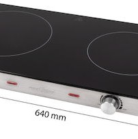 Profi Cook PC-DKP 1211 Επιτραπέζια Εστία Κεραμική Διπλή Μαύρη