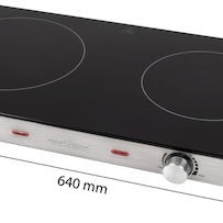 Profi Cook PC-DKP 1211 Επιτραπέζια Εστία Κεραμική Διπλή Μαύρη