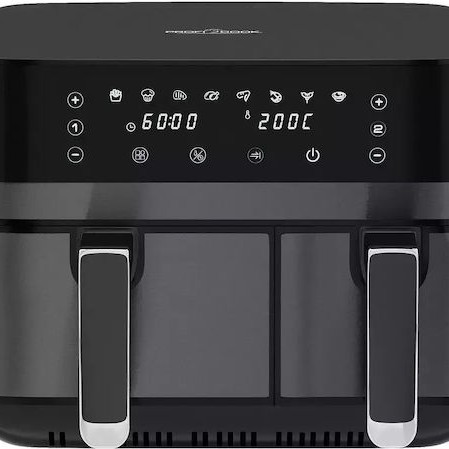 Profi Cook Air Fryer με Διπλό Αποσπώμενο Κάδο 9lt Μαύρο