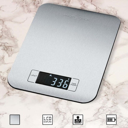 Profi Cook 1061 Ψηφιακή Ζυγαριά Κουζίνας 1gr/5kg Γκρι
