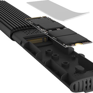 Icy Box Θήκη για Σκληρό Δίσκο M.2 SATA III NVME με σύνδεση SATA / USB 3.1