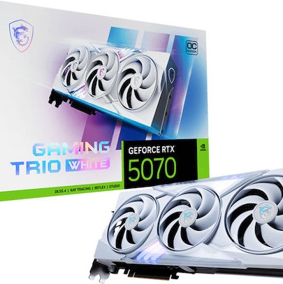 MSI GeForce RTX 5070 12GB GDDR7 Gaming Trio OC White Κάρτα Γραφικών
