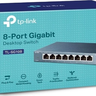 TP-LINK TL-SG108 v6 Unmanaged L2 Switch με 8 Θύρες Ethernet
