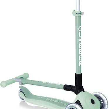 Globber Παιδικό Πατίνι Αναδιπλούμενο Primo Lights Ecologic Τρίτροχο Pistachio