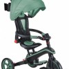 Globber Παιδικό Τρίκυκλο Ποδήλατο Explorer Trike 4 In 1 Πτυσσόμενο, Μετατρεπόμενο με Χειρολαβή Γονέα & Σκίαστρο για 10+ Μηνών Olive