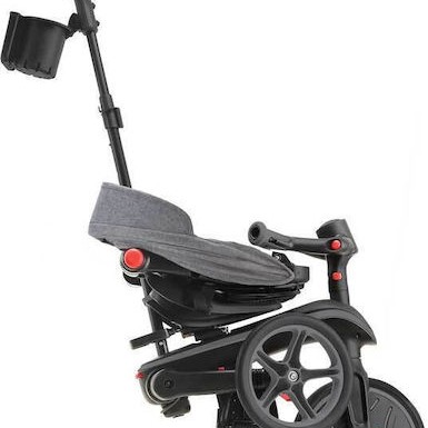 Globber Παιδικό Τρίκυκλο Ποδήλατο Πτυσσόμενο, Μετατρεπόμενο με Χειρολαβή Γονέα & Σκίαστρο Explorer Trike 4 In 1 για 10+ Μηνών Γκρι