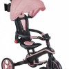 Globber Παιδικό Τρίκυκλο Ποδήλατο Explorer Trike 4 In 1 Πτυσσόμενο, Μετατρεπόμενο με Χειρολαβή Γονέα & Σκίαστρο για 10+ Μηνών Pastel Pink