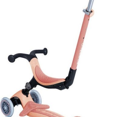 Globber Παιδικό Πατίνι Αναδιπλούμενο GoUp Foldable Plus Τρίτροχο με Κάθισμα για 15+ Μηνών Ροζ